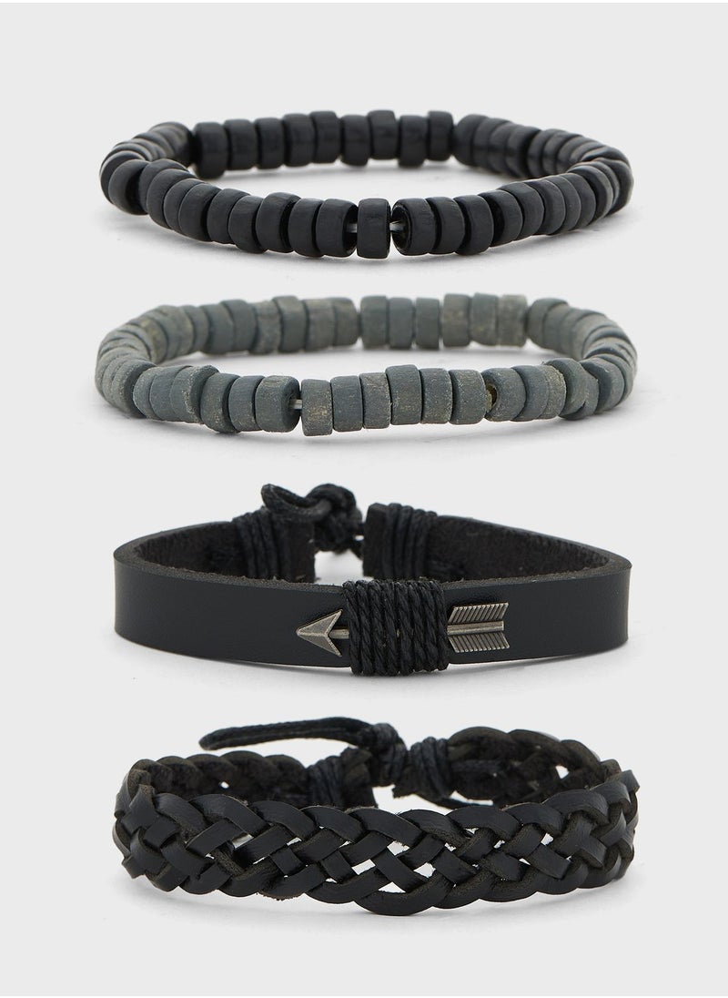 Seventy Five 4 Pack Beaded Arrow Bracelet Set  - Image 1