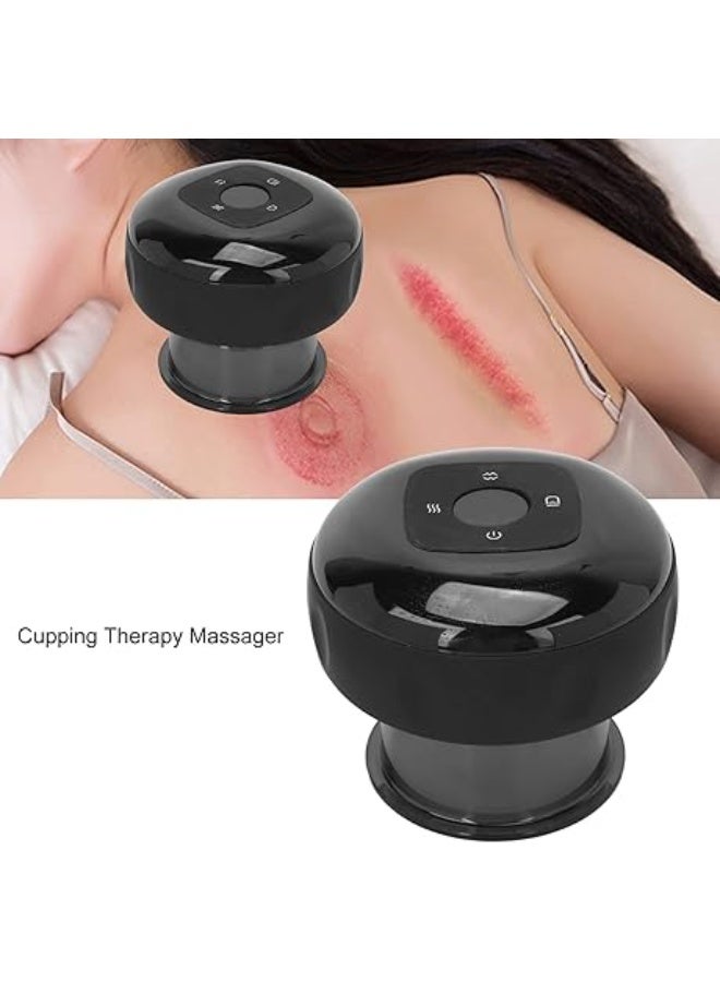 العلاج بالحجامة الكهربائية - جهاز حجامة كهربائي ذكي مزود بضوء أحمر، وجهاز تدليك قابل لإعادة الشحن للرقبة والظهر - Image 3