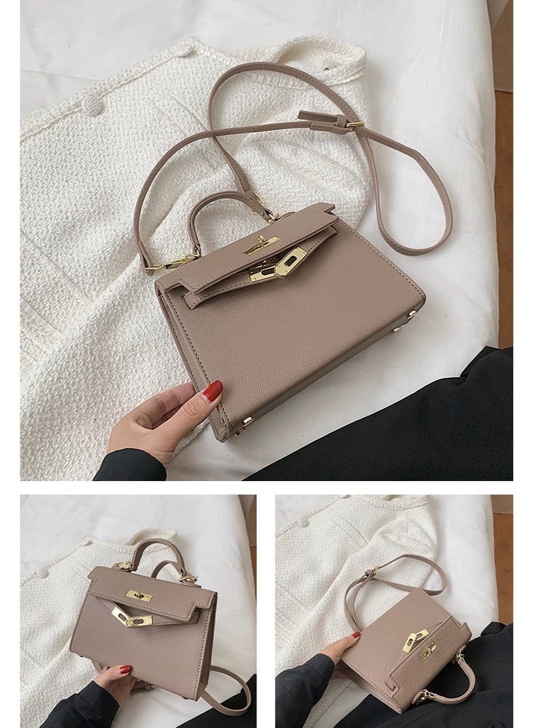 Magic Park Women's Handbags Crossbody Bags Small Carryall Bag Top Handle Satchel with Detachable Strap Women's Tote Bag PU Fashion Designer Handbags,Khaki - Image 2