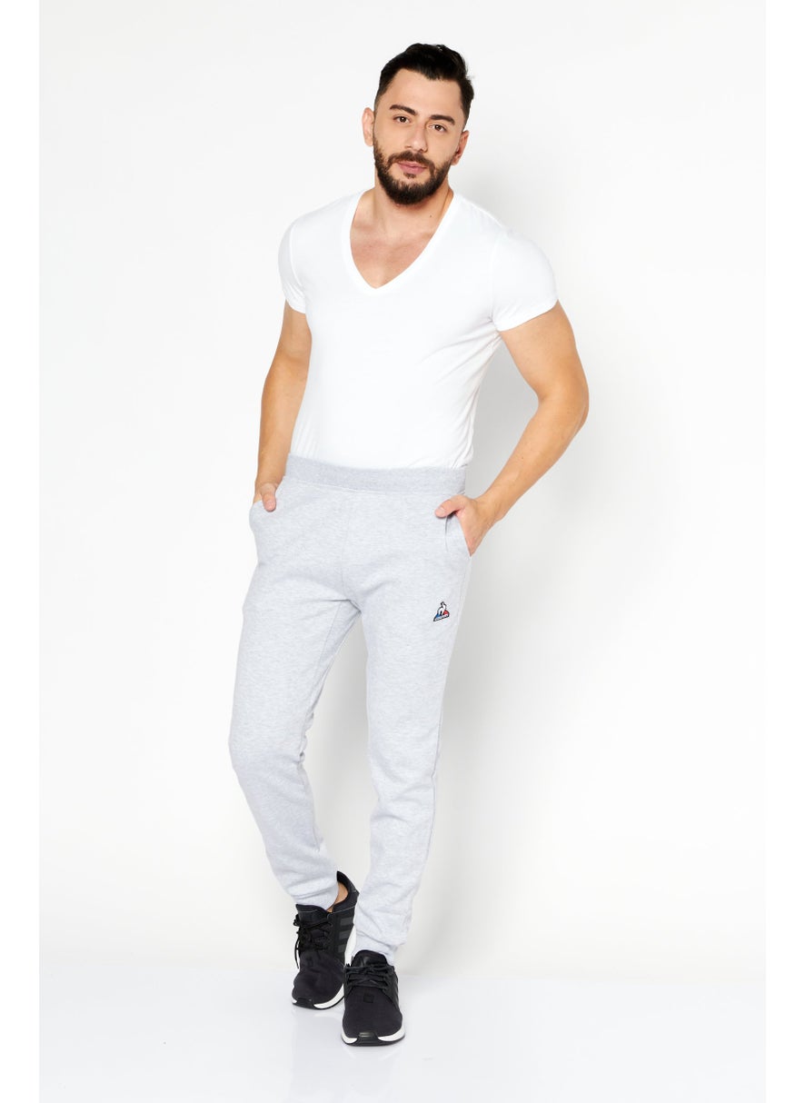 le coq sportif - Men Sportswear Fit Brand Logo Outdoor Sweatpants, Grey - Image 1