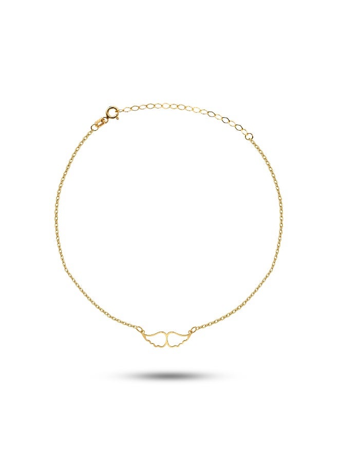 Ruby Art Gold 18K Pure Gold Women’s Bracelet Wing Design-  0.78  Gram - Image 1