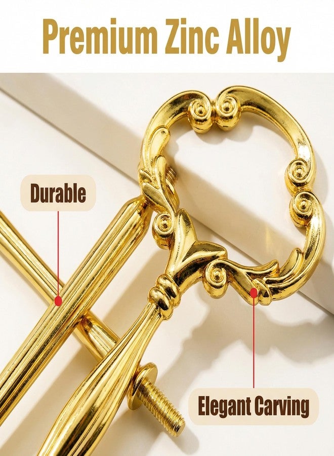 VANTOBEST 1Set 3 Tier Heavy Metal Sunflower Shape Cake Stand Handle Fruit Dessert Cupcake Plate Stand Centre Handle Fittings Round Drill Hardware Rod Dessert Wedding Party Holder with Stylus(Gold) - Image 5