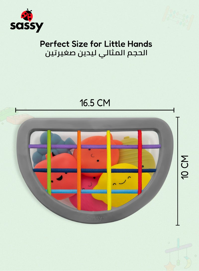 Sassy Fruit Fun Fill n' Spill Toy - Colorful Textured Fruits for Fine Motor Skills Development, Safe for Babies 6m+ | BPA-Free - Image 5