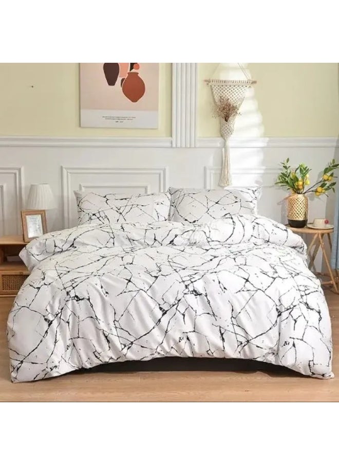AL RAID Super King Size Bedding Set - 6-Piece Bed Sheet Set Includes Duvet Cover, Fitted Bed Sheet with Deep Pockets, and 4 Pillowcases - Soft, Durable, and Breathable Microfiber Bedsheets for All Seasons  - Image 3