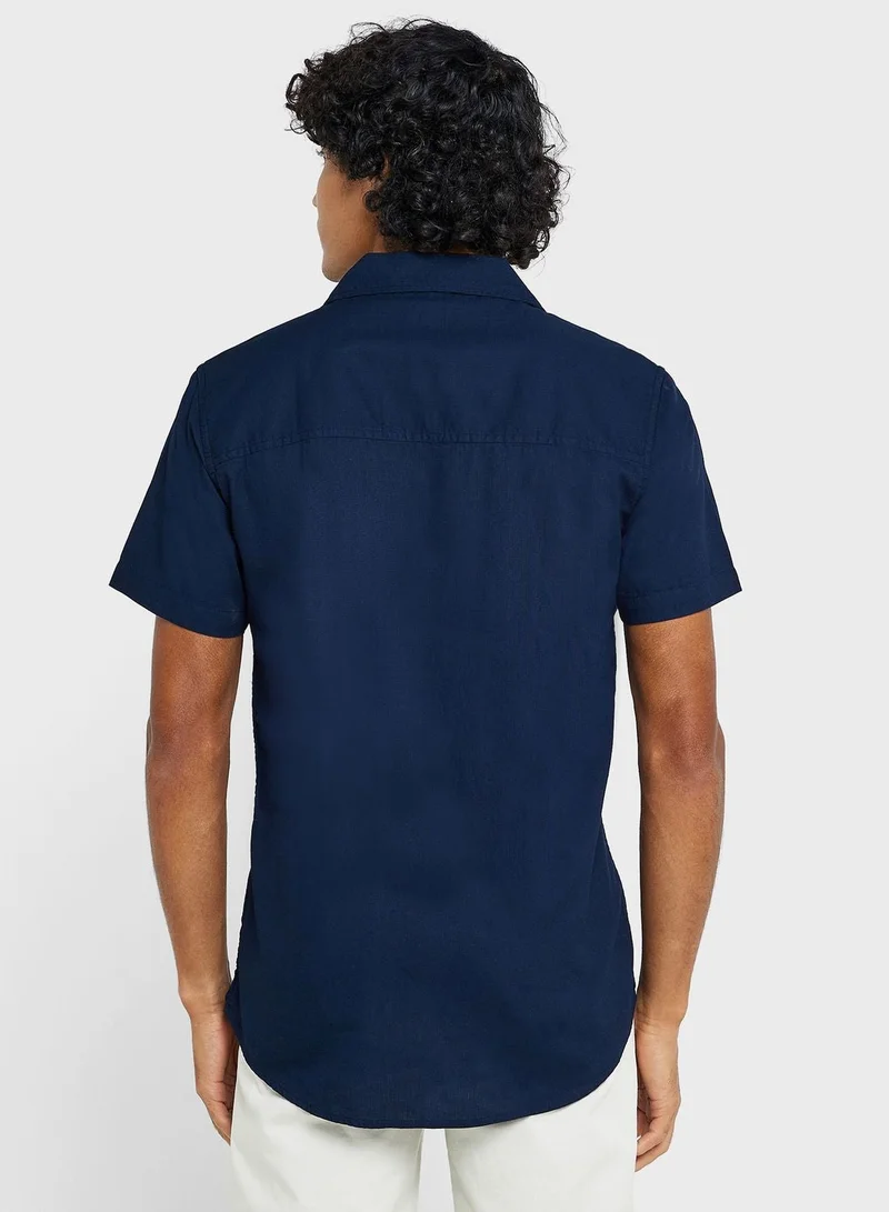 Seventy Five Pure Cotton Casual Double Pocket Shirt