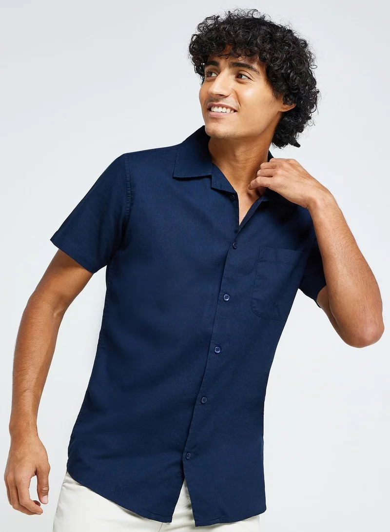 Seventy Five Pure Cotton Casual Double Pocket Shirt