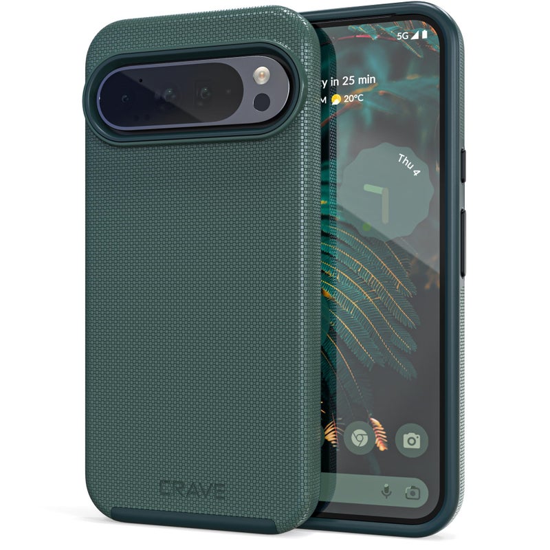 Crave for Google Pixel 9 Pro XL Case, Shockproof Protection Dual Layer Case for Google Pixel 9 Pro XL (6.8 inch) - Forest Green - Image 1