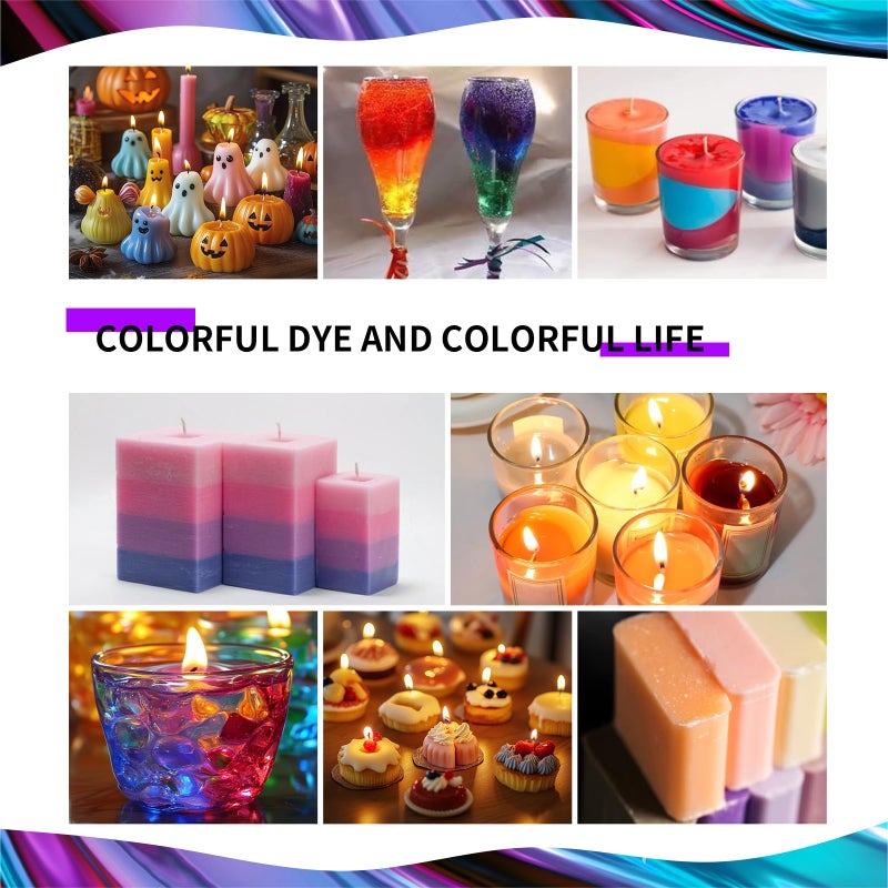Roizefar Candle Dye - 12 Colors Wax Melt Dye for Candles Making, Oil-Based Dye for Wax, Highly Concentrate Liquid Candle Color Dyes - Image 5