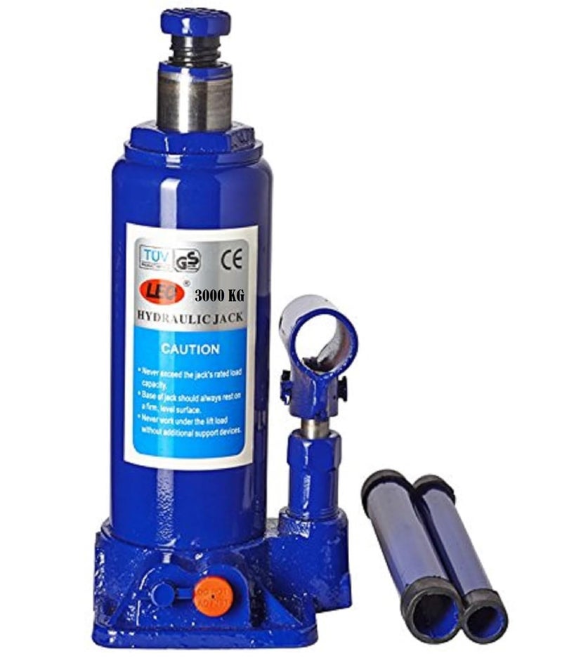 PEFKO PFK0667 3/5/ 6/8/ 10 TON Universal Hydraulic Universal Bottle Car Jack, Compatible for Lifting All Cars, Material - Alloy Steel, Color - Blue, Lifting Capacity (3000 KG) - Image 2