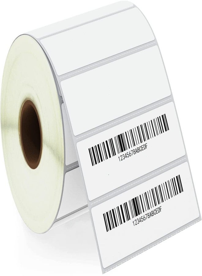 True-Ally 100x25 Direct Thermal (DT) Barcode Label Sticker - 4 x 1 inches - 100mm x 25mm - 1000 Labels Per Roll - White Self Adhesive Sticker for Printing Barcoding (1 Roll Per Pack(1000 Labels)) - Image 1