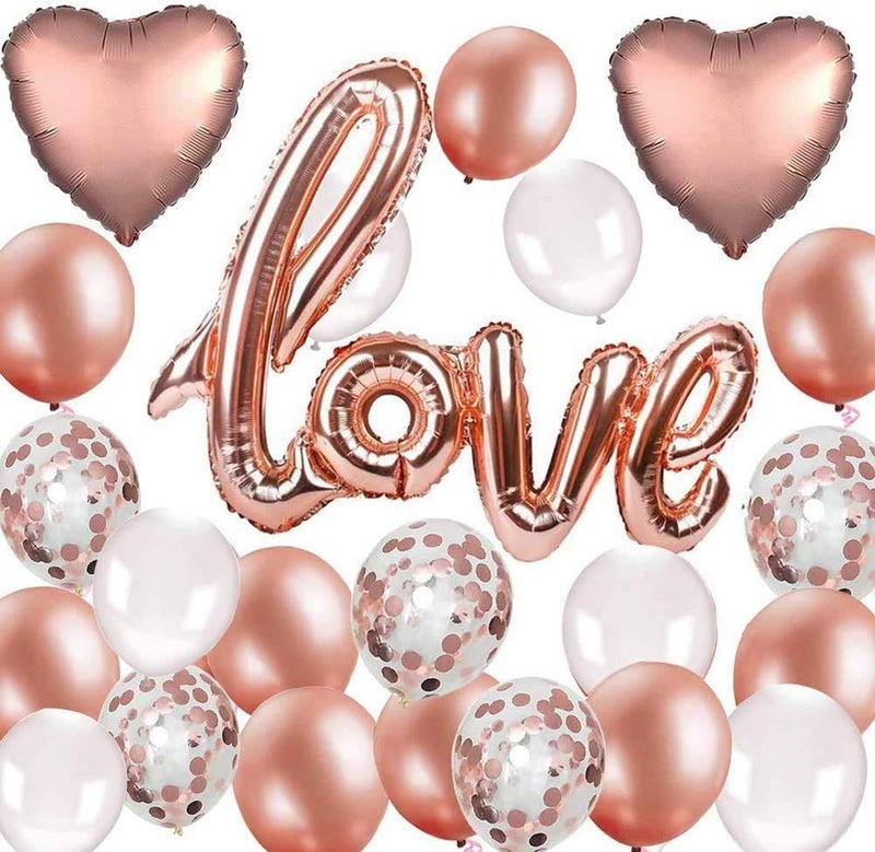 SOI Valentine Day Decoration Items | Valentines Decoration Items for Husband, Wife | Valentines Day Decoration | Love Decoration Items | Love Balloons For Decoration - Image 1