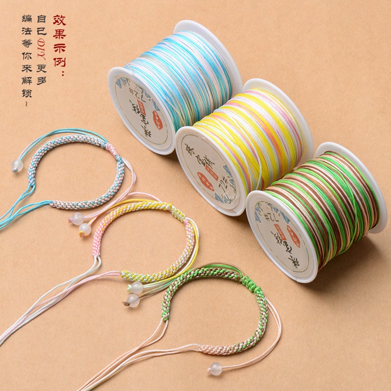 Duan Dye Magic Color Jade Line 72 Diy Woven Necklace Pendant Lanyard Material Strand Gradient Color Jade Strand - Image 4