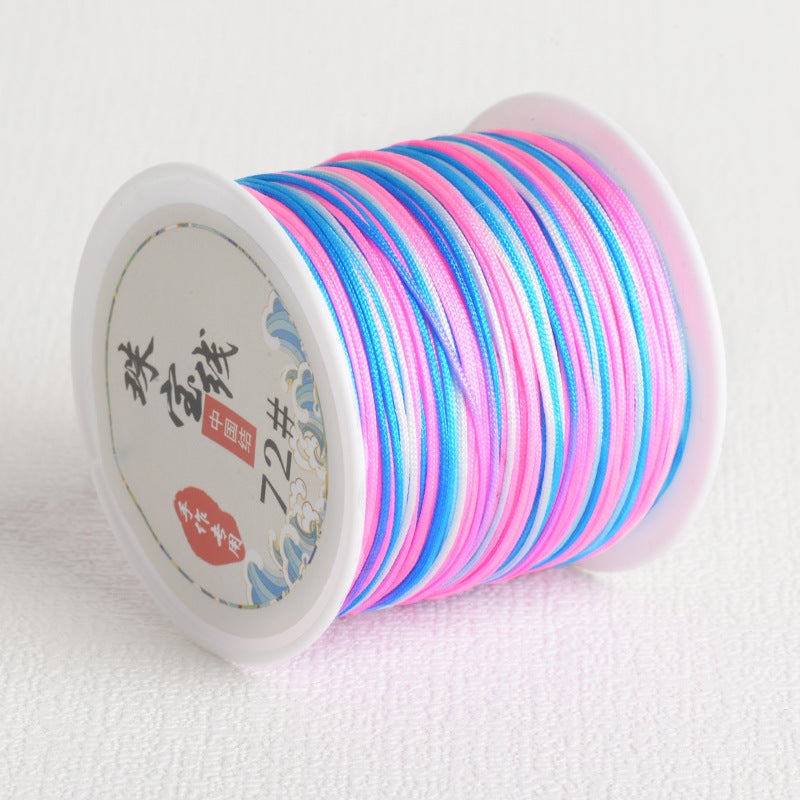 Duan Dye Magic Color Jade Line 72 Diy Woven Necklace Pendant Lanyard Material Strand Gradient Color Jade Strand - Image 1