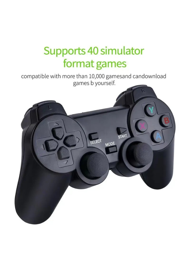 Classic M8 Game Stick 4K Game Console with Two 2.4G Wireless Gamepads Dual Players HDMI Output Built in 3500 Classic Games Compatible with Android TV/PC/Laptop/Projector.