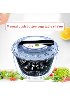 Bukela Salad Spinner, Manual Button Fruit and Vegetable Dehydrator with 5L Bowl, BPA Free, Suitable for Washing and Dehydrating Salad Greens, Lettuce, Fruits and Vegetables  - Image 5