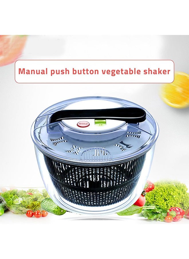 Bukela - Salad Spinner, Manual Button Fruit and Vegetable Dehydrator with 5L Bowl, BPA Free, Suitable for Washing and Dehydrating Salad Greens, Lettuce, Fruits and Vegetables - Image 1