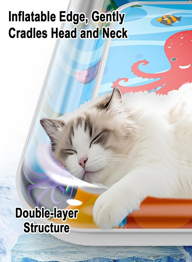 Baoyemes Marine Life Themed Cat Play Mat, Thickened Water Sensor Play Mat for Cats, Water Sensor Play Mat with Fish, Pet Water Sensor Mat, Water Sensor Mat Water Feature (Square Octopus) - Image 5