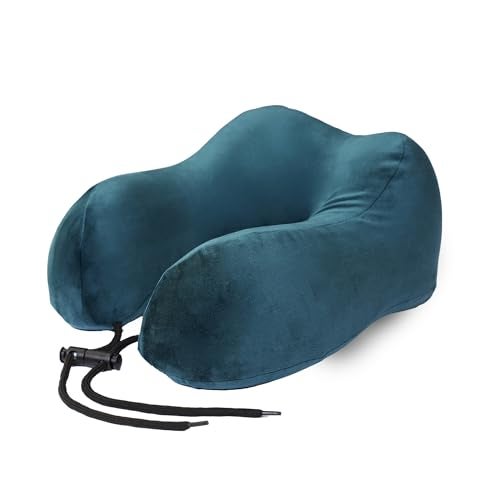 CareFoam Memory Foam Travel Pillow, Comfortable & Supportive Neck Pillow, Pain Relief Sleeping Neck Pillows for Travel, Airplane Pillow for Sleeping Airplane, Car, Office and Home - Image 1