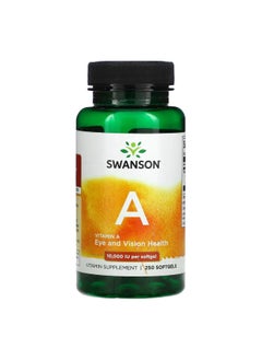 SWANSON Vitamin A, 10,000 IU, 250 Softgels 