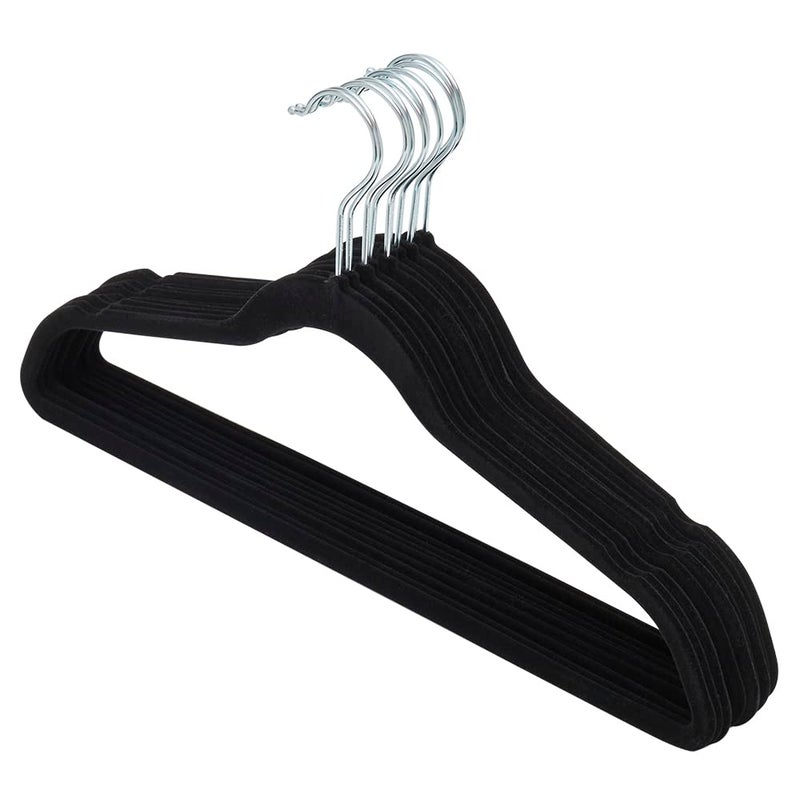 Sunbeam 10 PACK VELVET HANGER BLACK - Image 1