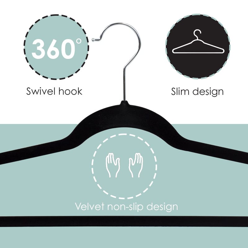 Sunbeam 10 PACK VELVET HANGER BLACK - Image 5