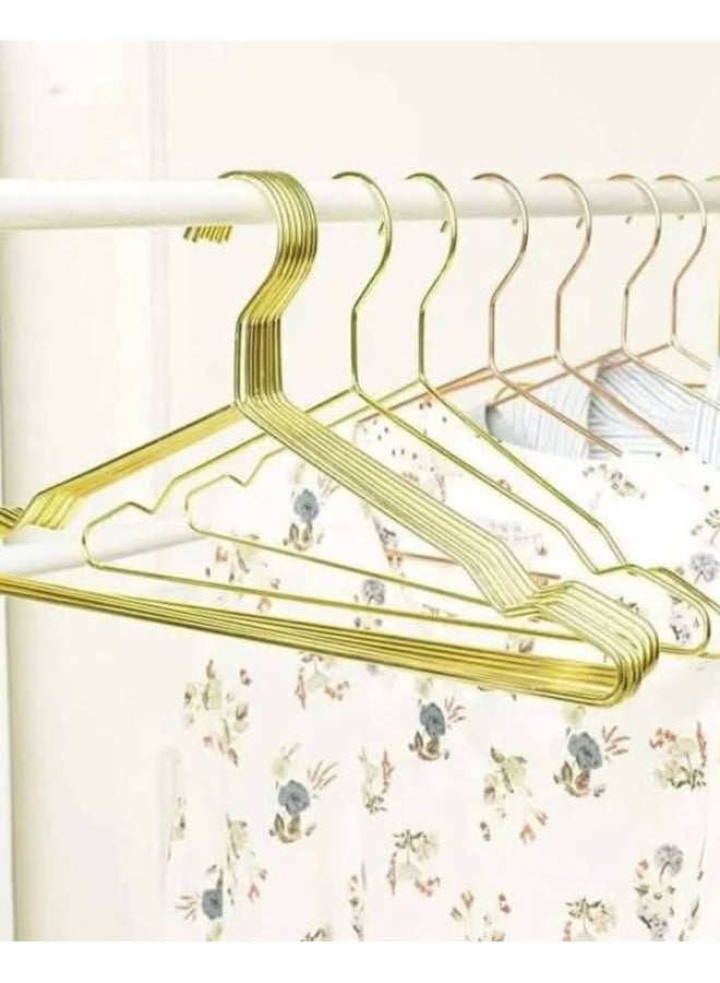 طقم شماعات ملابس استانلس ستيل مكون من 10 قطع، متين وأنيق لتنظيم الملابس داخل الدولاب. - Image 1