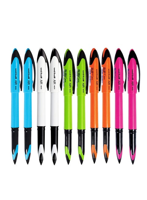 10-Piece Air Micro Roller Pen Blue Ink