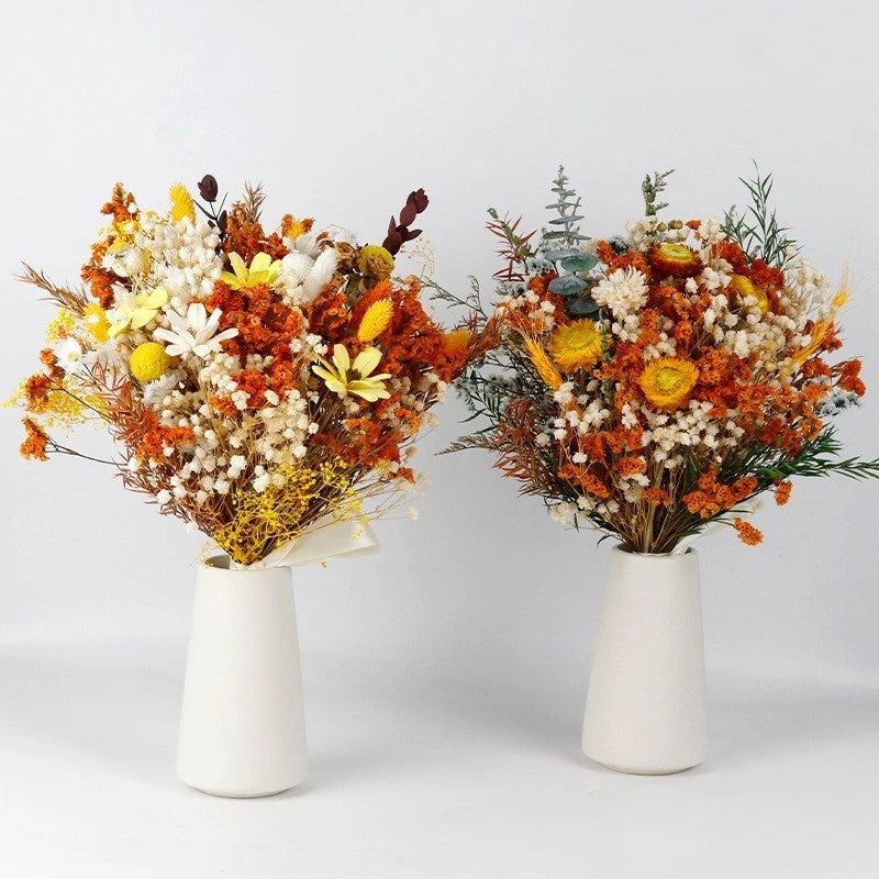 Bluejw G68 Dried Flowers Bouquet for Bride – Mixed Pampas & Gypsophila Wedding Bouquet with Natural Dried Plants, Long-Lasting Bridal Bouquet for Rustic Chic Decor - Image 2