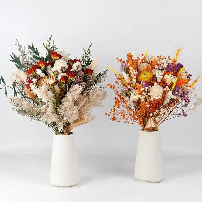 Bluejw G68 Dried Flowers Bouquet for Bride – Mixed Pampas & Gypsophila Wedding Bouquet with Natural Dried Plants, Long-Lasting Bridal Bouquet for Rustic Chic Decor - Image 5