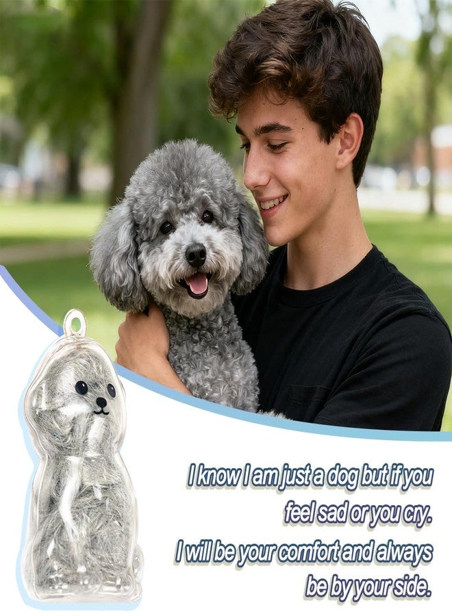 ايلان تذكار شعر الكلاب من إيلان، عبوة من قطعتين، تذكار تذكاري لشعر الحيوانات الأليفة، سلسلة مفاتيح تذكارية من شعر الحيوانات الأليفة (بيشون شفاف) - Image 5