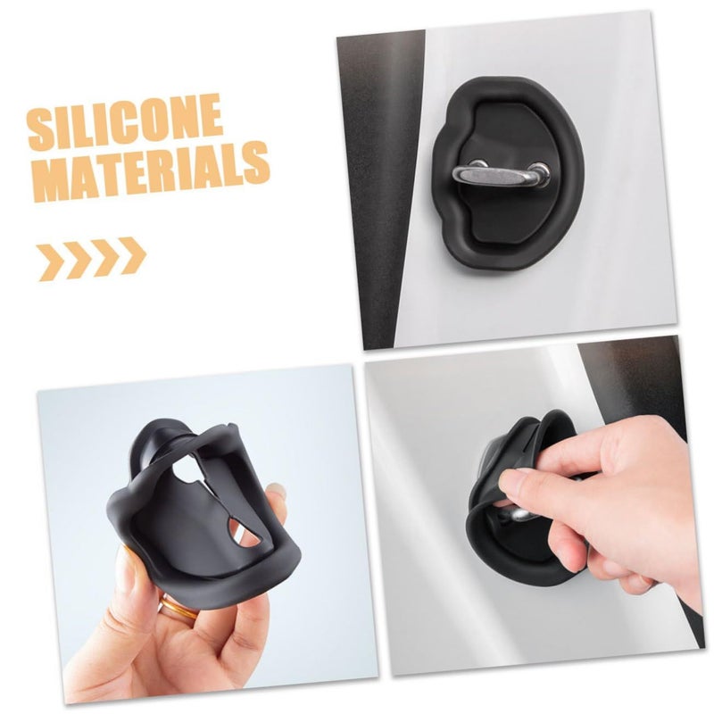 4 Pcs Car Door Lock Protective Pad Door Latch Cover Automotive Exterior Accessories - Image 4