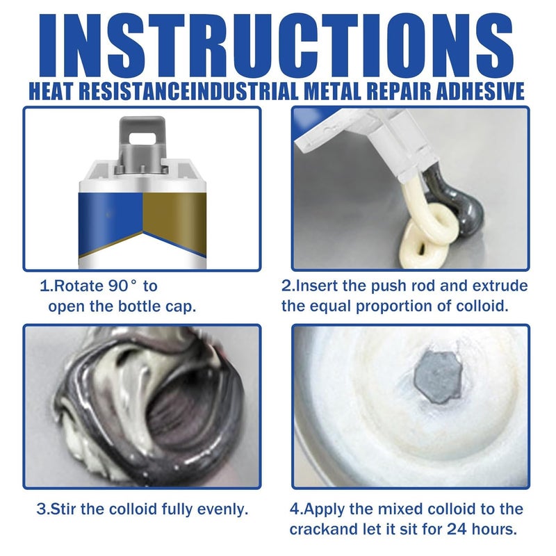 إكسفور غراء المعادن، لاصق معادن عالي التحمل، غراء إصلاح المعادن السحري، غراء فائق للمعادن، إصلاح المعادن باللحام البارد، إصلاح وربط المعادن، السيراميك، الزجاج، أنواع مختلفة من البلاستيك، القوارب، السيارات، 100 غرام - Image 4