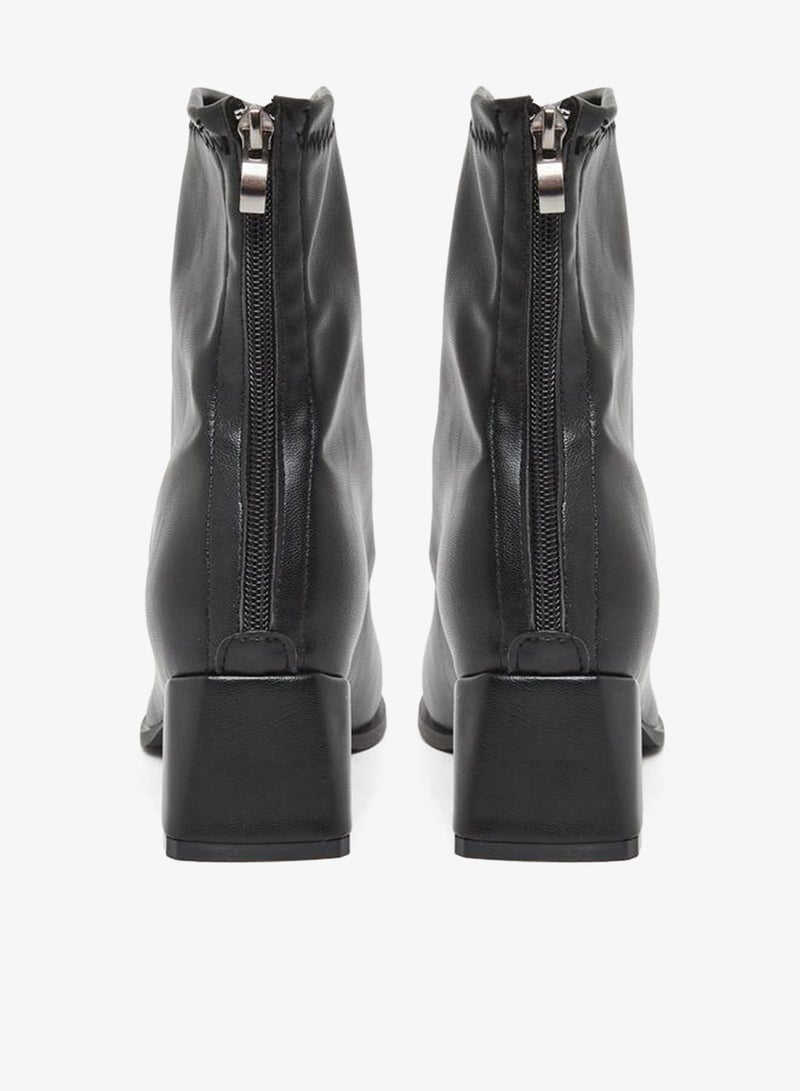 Take Two Women Black Pointed Toe Ankle Boots - Image 4
