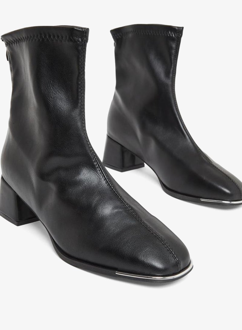 Take Two Women Black Pointed Toe Ankle Boots - Image 3