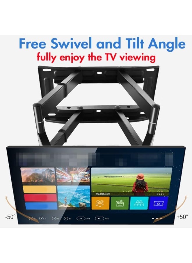 Aztech Extra Long Arm Sliding TV Wall Mount with 42inch Extension, Dual Arm Full Motion Heavy Duty TV Mount for 50-120 inch Screens up to 150kg Max Load, Max VESA 900x600mm, 16" 18" 24" stud - Image 5