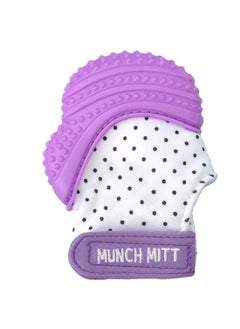 Malarkey Kids Munch Mitt Teething Mitt | Soft Silicone Baby Teething Glove | Adjustable Strap | Machine Washable | 3M+ | Product Dimensions: L 8 x B 2 x H 10.5 cm  - Image 1
