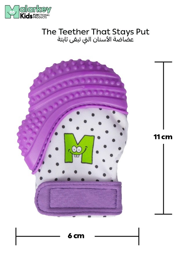 Malarkey Kids Munch Mitt Teething Mitt | Soft Silicone Baby Teething Glove | Adjustable Strap | Machine Washable | 3M+ | Product Dimensions: L 8 x B 2 x H 10.5 cm - Image 5