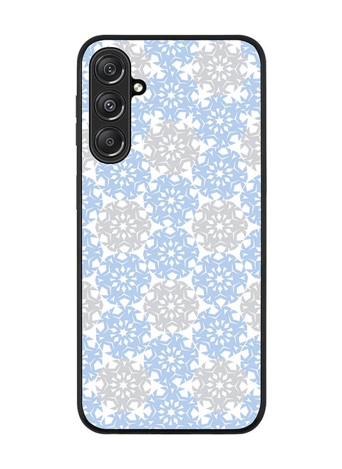 Rugged Black Edge case for Samsung Galaxy M34 5G, Custom Slim fit Flexible Anti Drop Thin Phone Case Cover - Frozen Snowflakes
