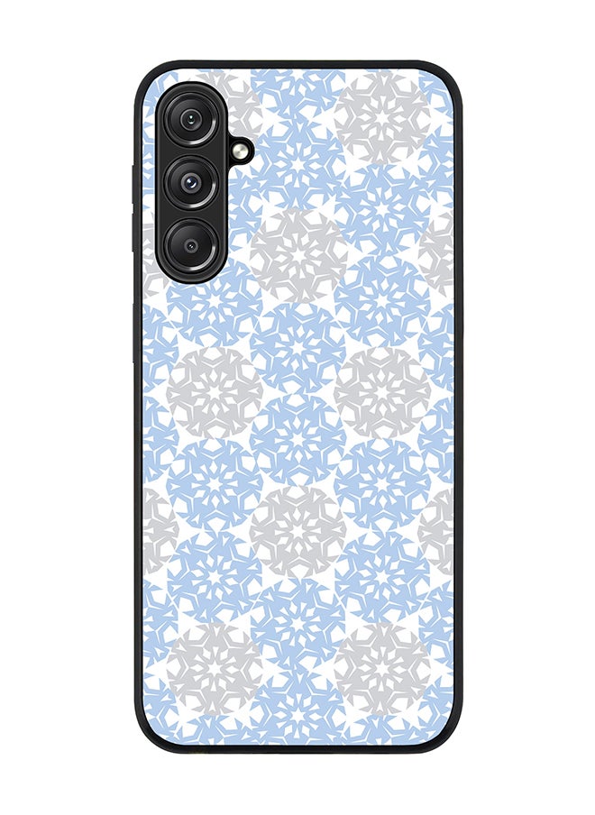 Stylizedd - Rugged Black Edge case for Samsung Galaxy M34 5G, Custom Slim fit Flexible Anti Drop Thin Phone Case Cover - Frozen Snowflakes - Image 1