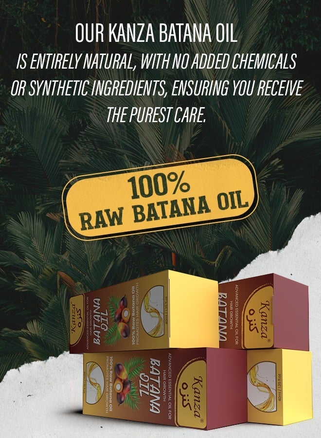 Kanza Natural Batana Oil with Roller for Hair Care Hair Conditioner Oil for Thin Hair Repair Damaged Hair Nourishes Thin Hair Scalp Skin and Loss Hair Growth Fit for All Hair Types Raw Batana Oil 40 ml - Image 5