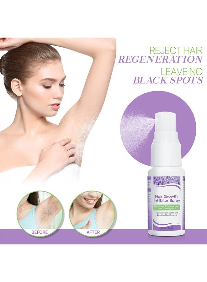 Elaimei Hair Growth Inhibitor Spray -  Stop Hair Growth Body Face Hand Foot Underarm Moisturizing Antioxidant Reducing to Stop Hair Growth 20ml - Image 1