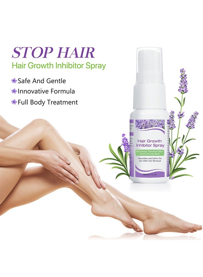 Elaimei Hair Growth Inhibitor Spray -  Stop Hair Growth Body Face Hand Foot Underarm Moisturizing Antioxidant Reducing to Stop Hair Growth 20ml - Image 3