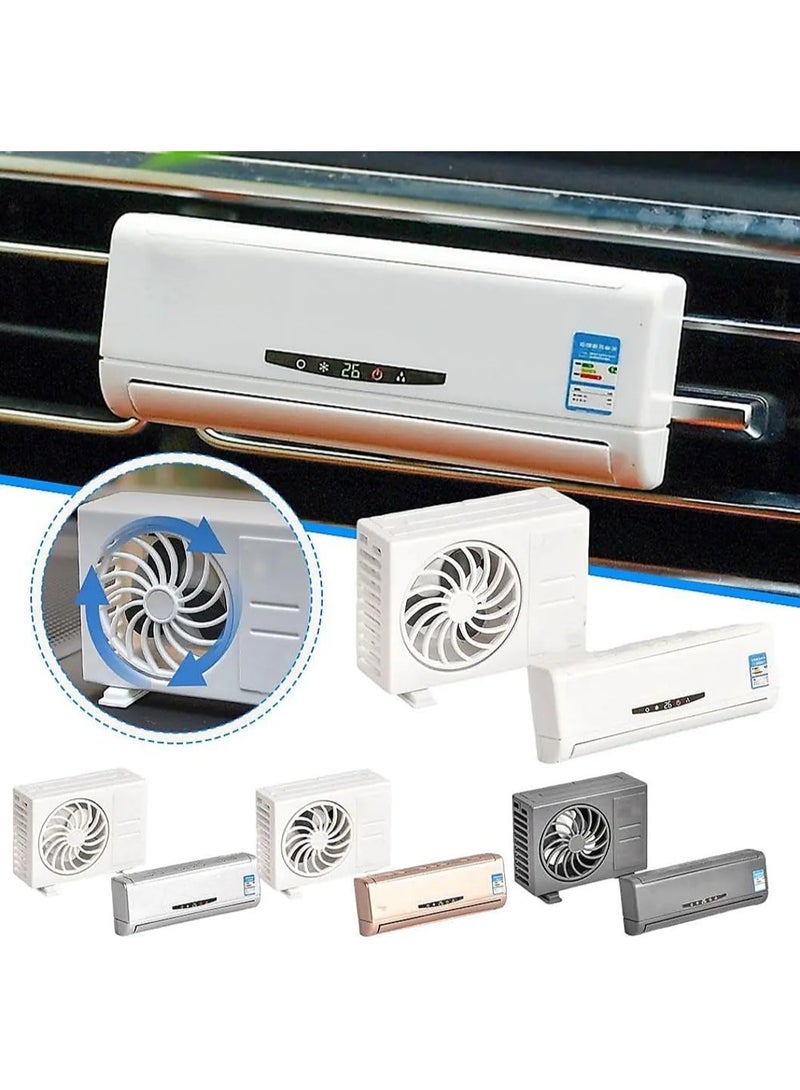 معطر جو للسيارة يعمل بالطاقة الشمسية، بتصميم مكيف هواء، يُوضع على لوحة القيادة، يُستخدم لتزيين المقصورة الداخلية، مزود بموزع عطر مدمج (مجموعة من قطعة واحدة، متعدد الألوان)، سائل - Image 2