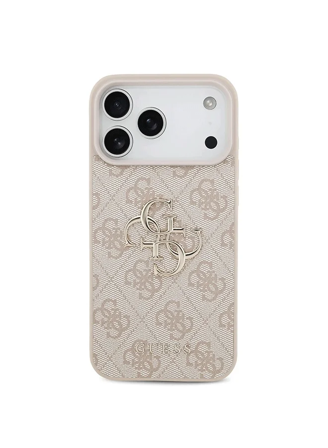 GUESS PU Leather Case with Big 4G & Classic Logo for iPhone 17 Pro Max / Easy Snap-On / Sustainable Packaging / Comfortable Grip / Drop Protection / Slim Profile & Lightweight Design - Pink