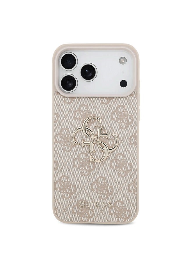 GUESS PU Leather Case with Big 4G & Classic Logo for iPhone 17 Pro Max / Easy Snap-On / Sustainable Packaging / Comfortable Grip / Drop Protection / Slim Profile & Lightweight Design - Pink - Image 1