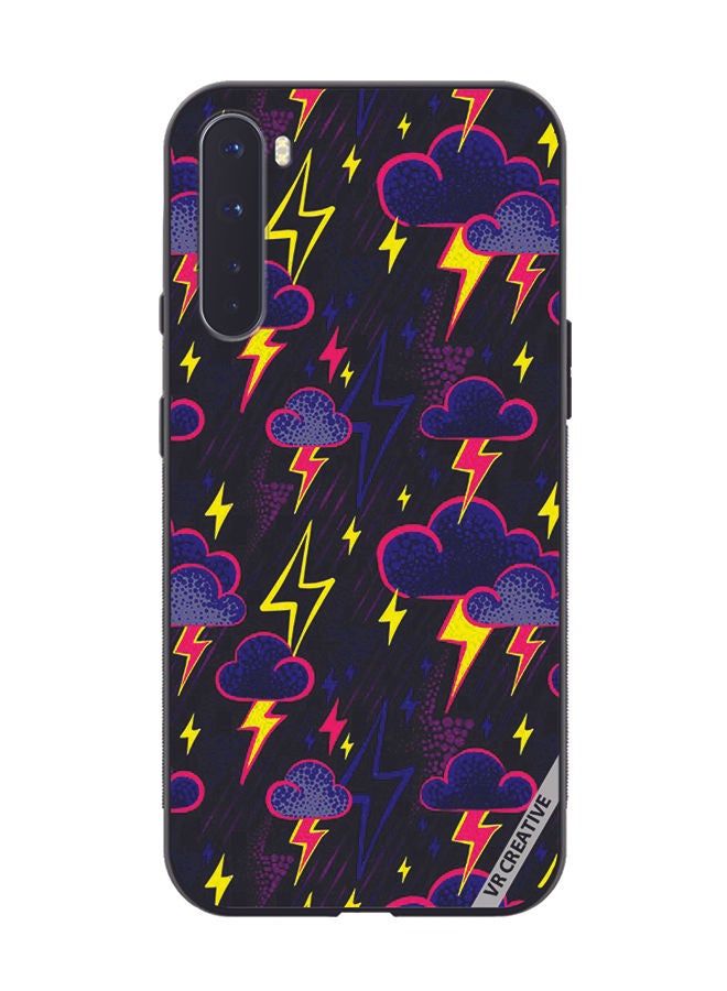 VR CREATIVE Protective Case Cover For OnePlus Nord Lightening Design Multicolour - Image 1