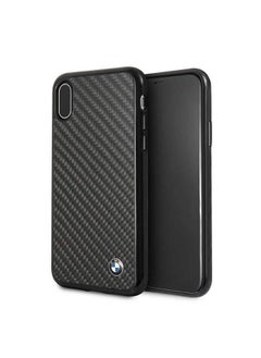 BMW bmw real carbon fiber tpu hybrid case for iphone xs max black 