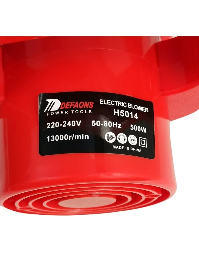ديفاونز منفاخ هواء كهربائي DEFAONS H5014 بقوة 500 واط - منفاخ غبار احترافي بسرعة 13000 دورة في الدقيقة (RPM) وبجهد 220-240 فولت - منفاخ هواء قوي لتنظيف أجهزة الكمبيوتر، وورش العمل المنزلية، وإزالة الغبار من السيارات. - Image 3