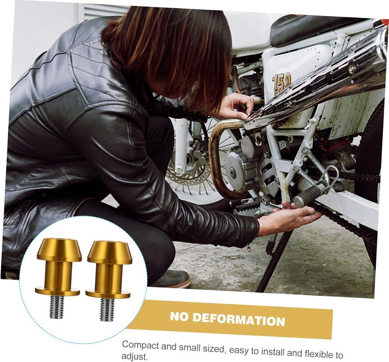 Room to room portable 2pcs Cnc Aluminum Rear Lift Screws for Motorcycles Durable Easy to Install Spools for Rear Stand Maintenance Compact Design for Enhanced Stability Fine polished finish - Image 5