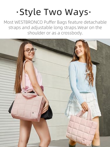 WESTBRONCO Puffer Crossbody Bags for Women, Quilted Purses, Lightweight Shoulder Bag Puffy Bag Nylon Handbags for Travel - Image 5